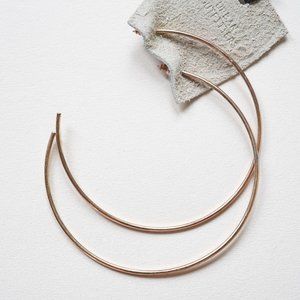 Urban Outfitters Lou Mega Hoop Earrings Rose Gold